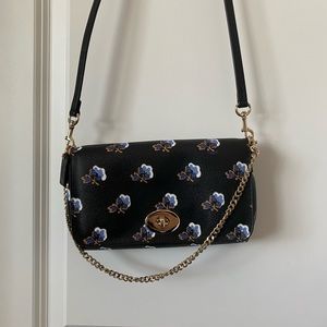 Coach crossbody bag black and blue print